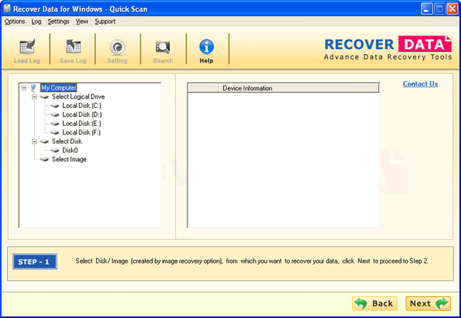 Home Screen - Windows Data Recovery Software