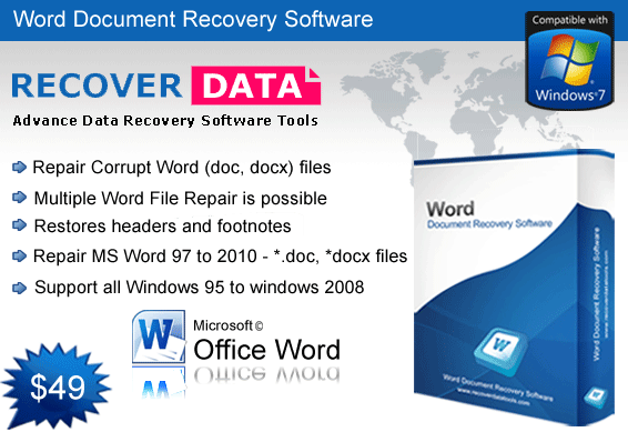 DOCX Recovery Software to repair word docx files