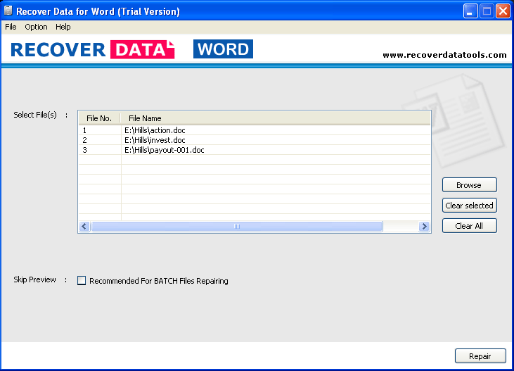 Word Repair Software